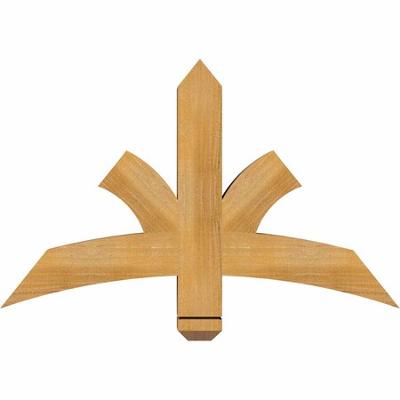 Ekena Millwork Davenport Rough Sawn Timber Gable Bracket, Western Red Cedar, 36"W x 23"H x 4"D x 4"F, 15/12 Pitch GBW036X23X0404DAV00RWR